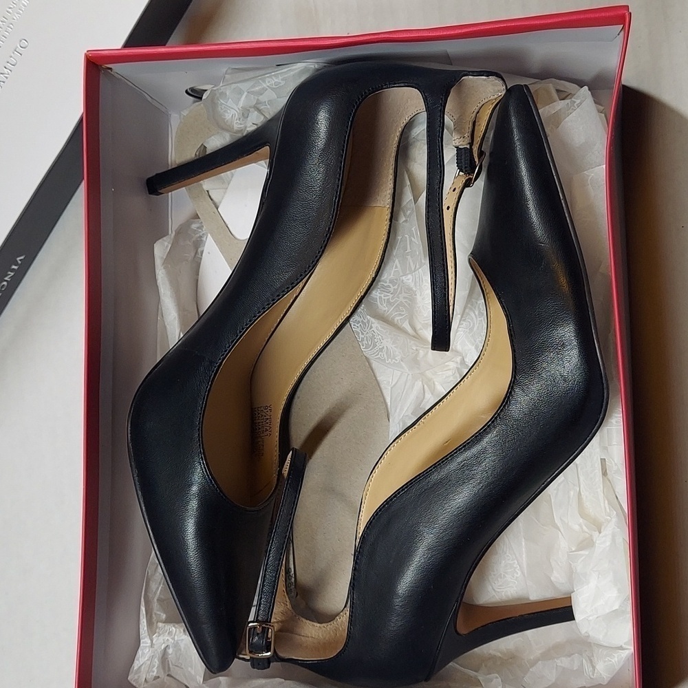 Vince Camuto Hinata Black Ankle Strap Heel Size 9 1/2 M - Picture 9 of 10